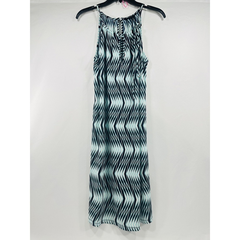 Banana Republic Sz S Women's Sleeveless Chiffon Halter Midi Dress‎ Hawaiian